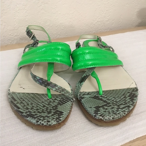 Matthew Williamson Green Embossed Sandals size 38 - Picture 7 of 9
